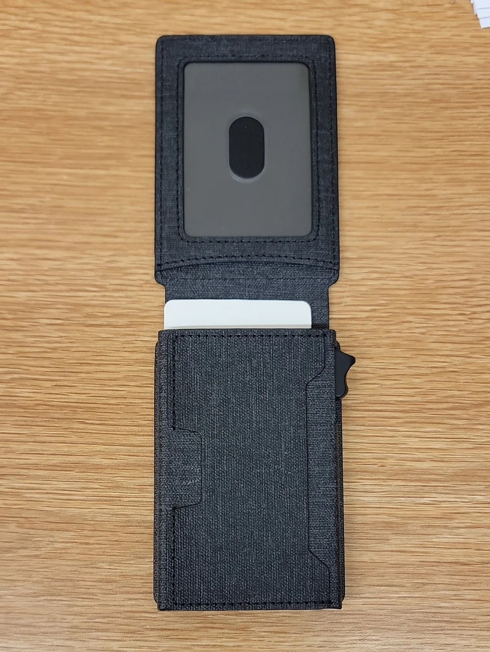 Slim Black RFID-Blocking Card Wallet- Vinyl